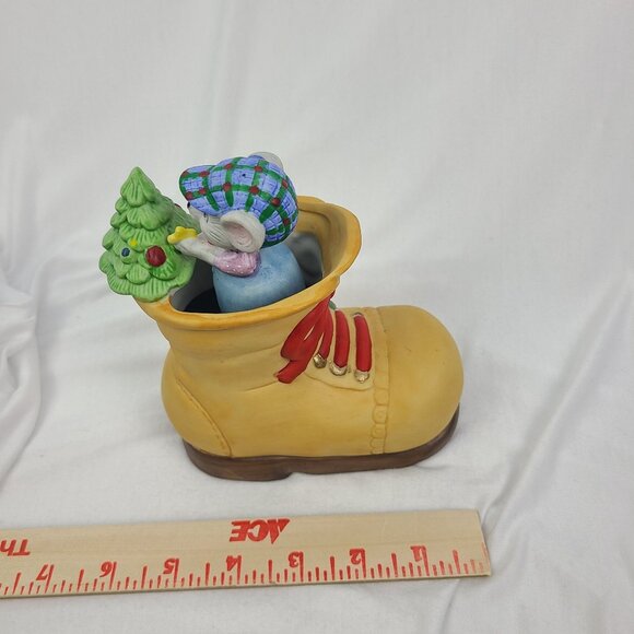 Jasco Mouse Music Box Plays Deck the Halls Hand Painted Tested WORKS - Picture 10 of 16